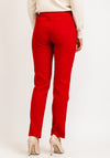 Robell Bella Full Length Slim Leg Trousers, Winter Red