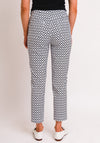 Robell Bella 09 Geo Print Slim Cropped Trousers, Black & White