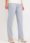 Robell Sahra Comfort Fit Straight Trousers, Silver