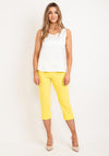 Robell Maire 07 Slim Fit Cropped Trousers, Yellow