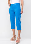 Robell Marie 07 Stretch Crop Trousers, Azure Blue