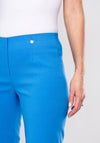 Robell Marie 07 Stretch Crop Trousers, Azure Blue