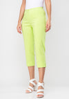 Robell Marie 07 Stretch Crop Trousers, Lime Green