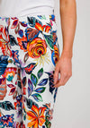 Robell Rose 09 Wild Flower Cropped Trousers, White Multi