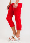 Robell Rose 07 Slim Fit Capri Trousers, Red
