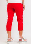 Robell Rose 07 Slim Fit Capri Trousers, Red