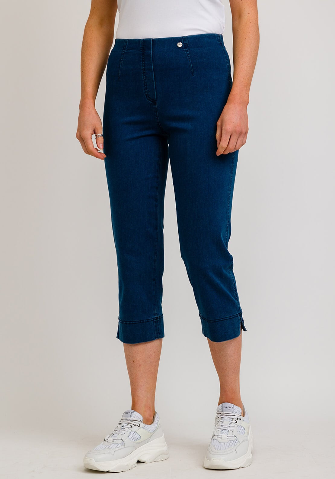 Robell Marie 07 Stretch Crop Jeans, Medium Denim