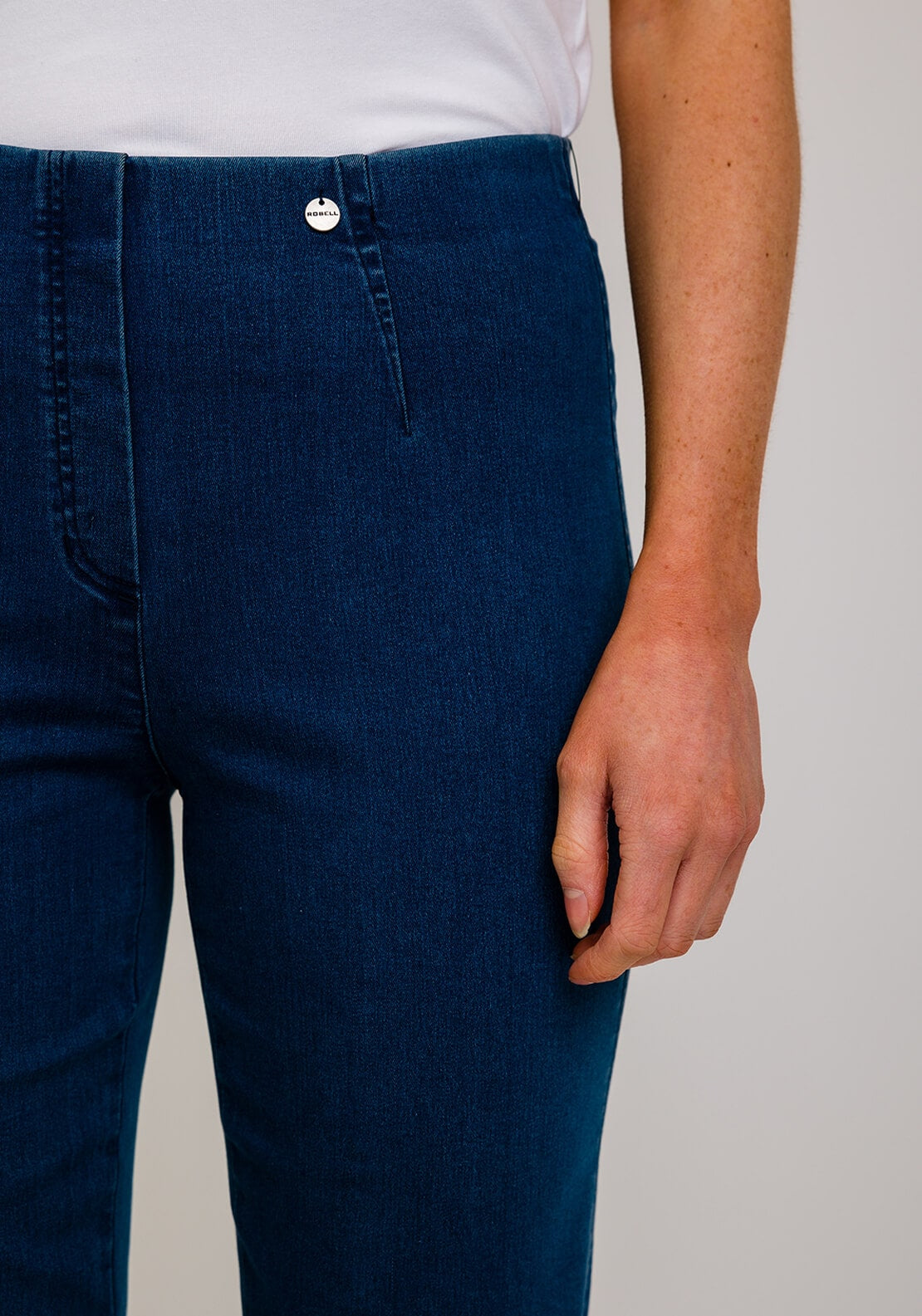 Robell Marie 07 Stretch Crop Jeans, Medium Denim