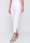 Robell Lena 09 Slim Fit Stretch Cropped Trouser, White
