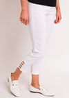Robell Lena 09 Slim Fit Stretch Cropped Trouser, White
