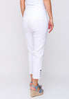 Robell Lena 09 Slim Fit Stretch Cropped Trouser, White