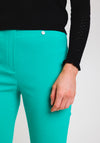 Robell Lena 09 Slim Fit Stretch Cropped Trousers, Jade Green