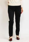Robell Bella Full Length Printed Trousers, Grey & Black