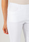 Robell Lexi 05 Slim Fit Knee Length Shorts, White