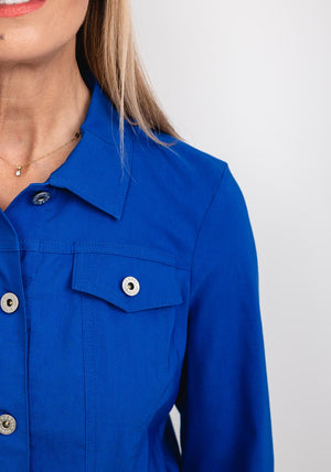 Robell Happy Denim Effect Jacket, Royal Blue