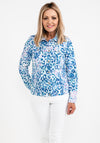 Robell Happy Leopard Print Jacket, Blue Multi