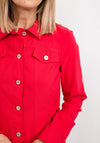Robell Happy Denim Effect Jacket, Rose Red