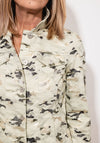 Robell Happy Army Print Jacket, Green Multi