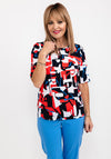 Rabe Abstract Shape T-Shirt, Red Multi