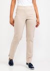 Robell Marie Full Length Slim Leg Trousers, Beige