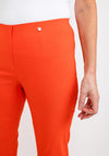 Robell Marie Full Length Slim Leg Trousers, Orange