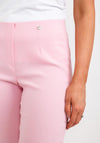 Robell Marie Full Length Slim Leg Trousers, Soft Rose