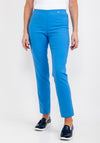 Robell Marie Full Length Slim Leg Trousers, Azure Blue