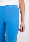 Robell Marie Full Length Slim Leg Trousers, Azure Blue