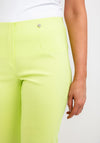 Robell Marie Full Length Slim Leg Trousers, Lime