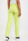 Robell Marie Full Length Slim Leg Trousers, Lime