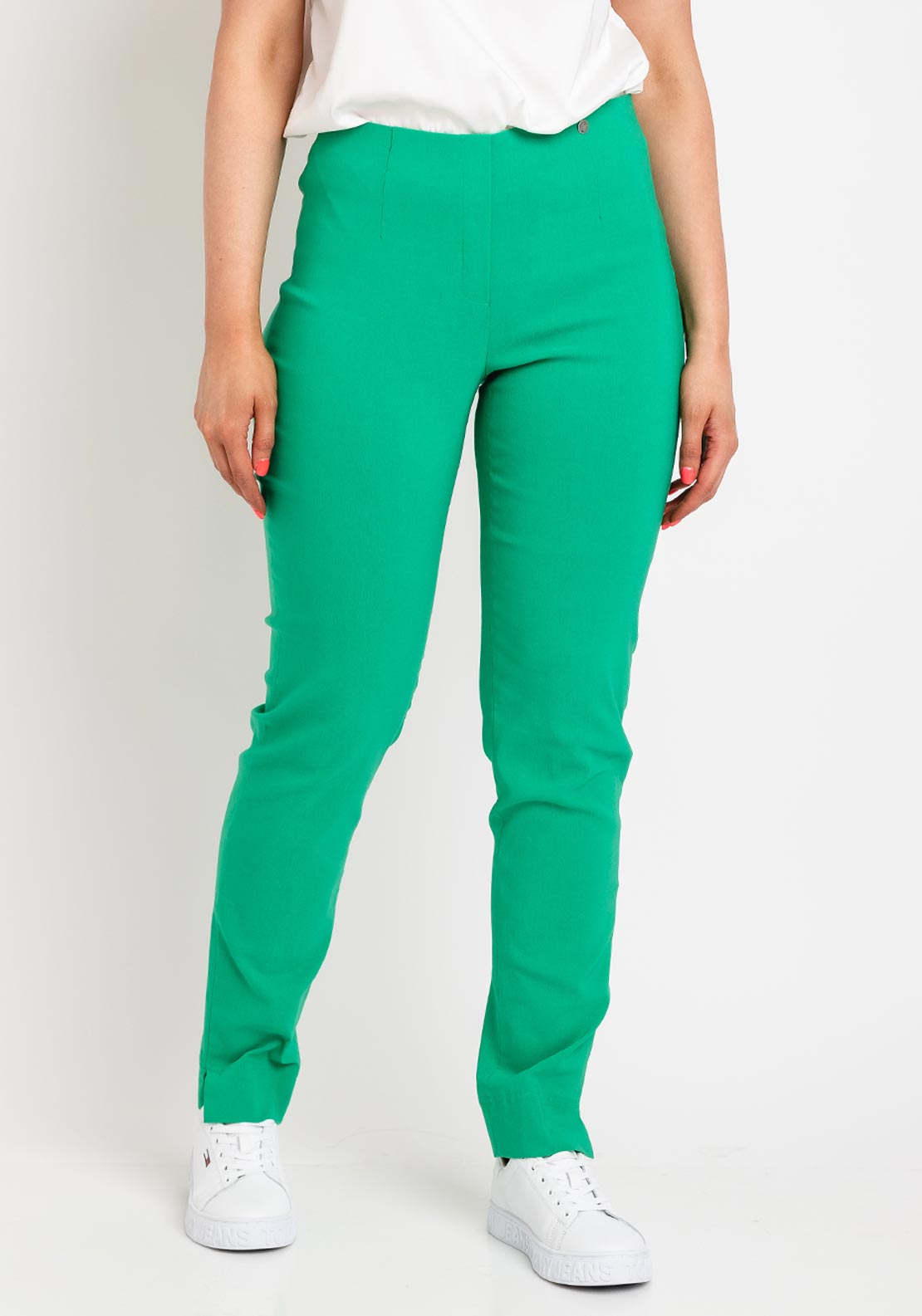 Robell Efi Relaxed Fit Trousers Black/White 51539-55136-90 main image 1