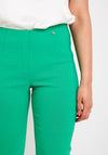 Robell Marie Full Length Slim Leg Trousers, Emerald Green