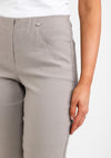 Robell Bella 09 Ankle Grazer Trousers, Light Taupe