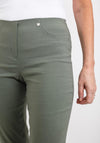 Robell Bella Full Length Slim Leg Trousers, Ivy Green