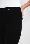 Robell Bella Full Length Slim Leg Trousers, Black