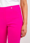 Robell Bella 09 Turn Up Ankle Grazer Trousers, Cabaret Pink