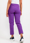 Robell Bella 09 Turn Up Ankle Grazer Trousers, Purple