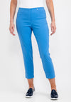 Robell Bella 09 Turn Up Ankle Grazer Trousers, Azure Blue