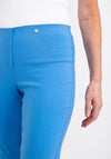 Robell Bella 09 Turn Up Ankle Grazer Trousers, Azure Blue