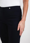 Robell Bella 09 Turn Up Ankle Grazer Trousers, Navy