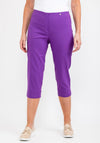 Robell Marie 07 Slim Fit Cropped Trousers, Purple