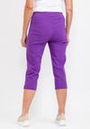 Robell Marie 07 Slim Fit Cropped Trousers, Purple