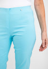 Robell Marie 07 Slim Fit Cropped Trousers, Pacific Turquoise