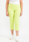 Robell Maire 07 Slim Fit Cropped Trousers, Lime Punch