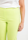 Robell Maire 07 Slim Fit Cropped Trousers, Lime Punch