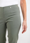 Robell Marie 07 Slim Fit Cropped Trousers, Ivy Green