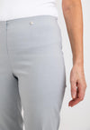 Robell Marie 07 Slim Fit Cropped Trousers, Light Grey
