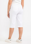 Robell Bella 05 Slim Knee Length Shorts, White