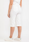 Robell Bella 05 Slim Knee Length Shorts, Off White