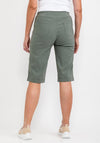Robell Bella 05 Slim Knee Length Shorts, Khaki